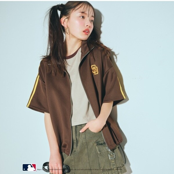 【LTXC】【MLB】【吸水速乾/さらさら】半袖トラックJK