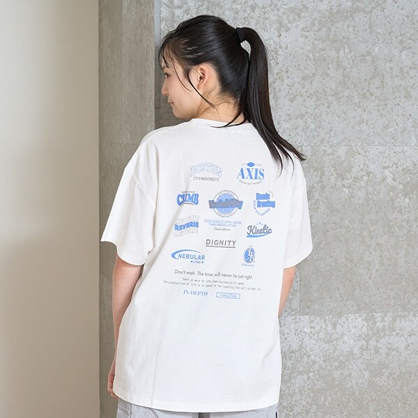 【LTXC】【GOODPRICE】【綿100％】ロゴバックプリントTシャツ