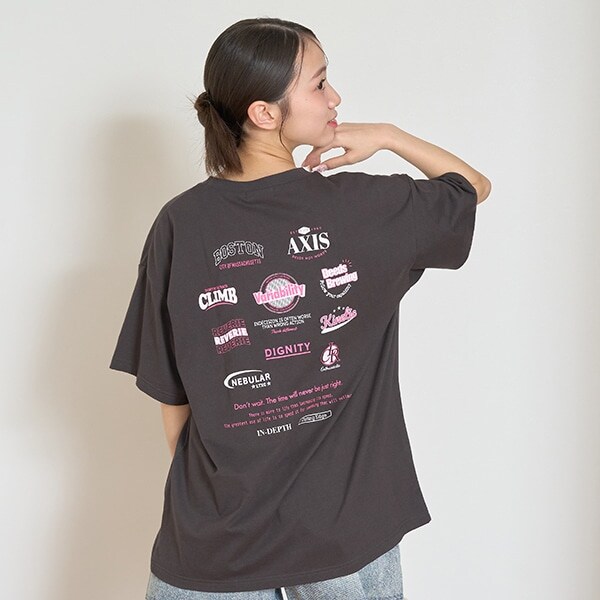 【LTXC】【GOODPRICE】【綿100％】ロゴバックプリントTシャツ