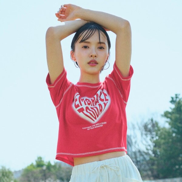 【LTXC】【吸水速乾/さらさら】ハートスプレーT