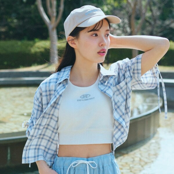 【LTXC】ドロスト半袖チェックシャツ