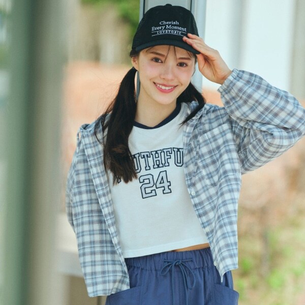 【LTXC】チェックシアーパーカ