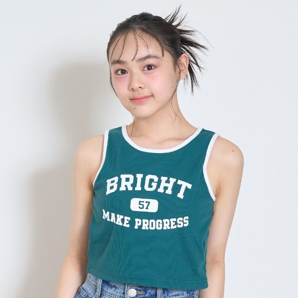 【LTXC】【接触冷感/ひんやり】カップつきロゴタンクトップ