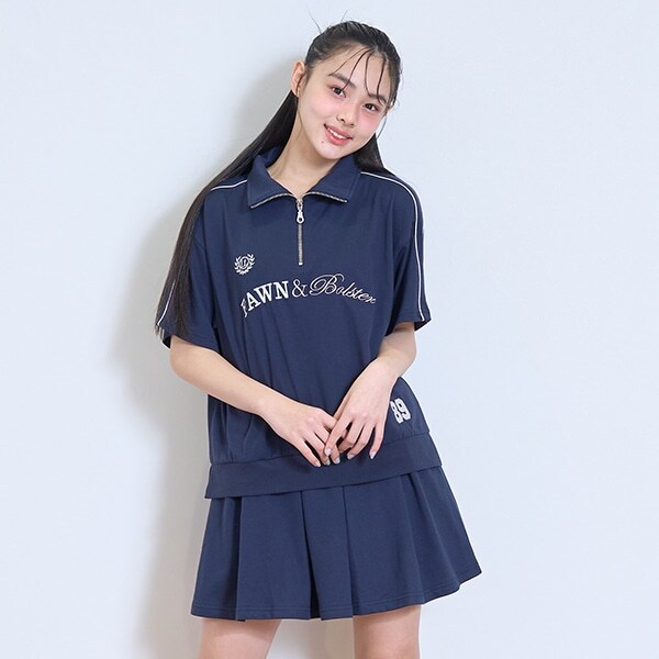 【LTXC】【接触冷感/ひんやり】ハーフジップセットアップ