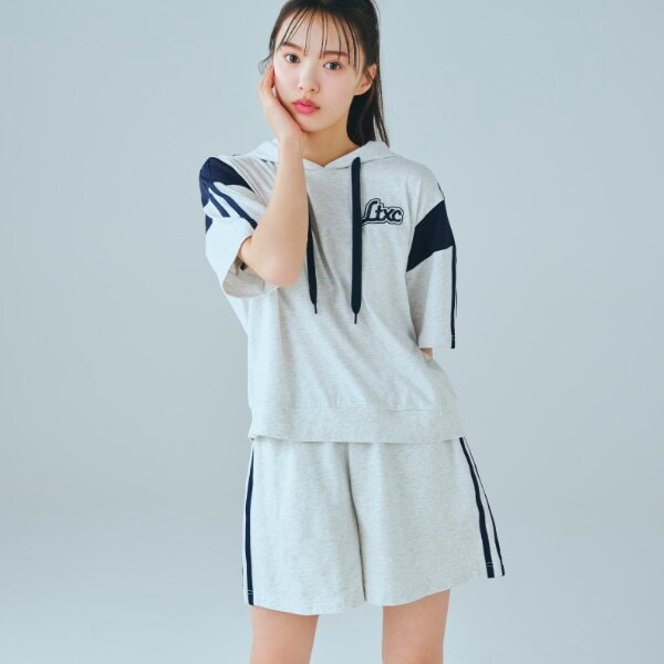 【LTXC】【GOODPRICE】【綿100％】ラインパーカセットアップ