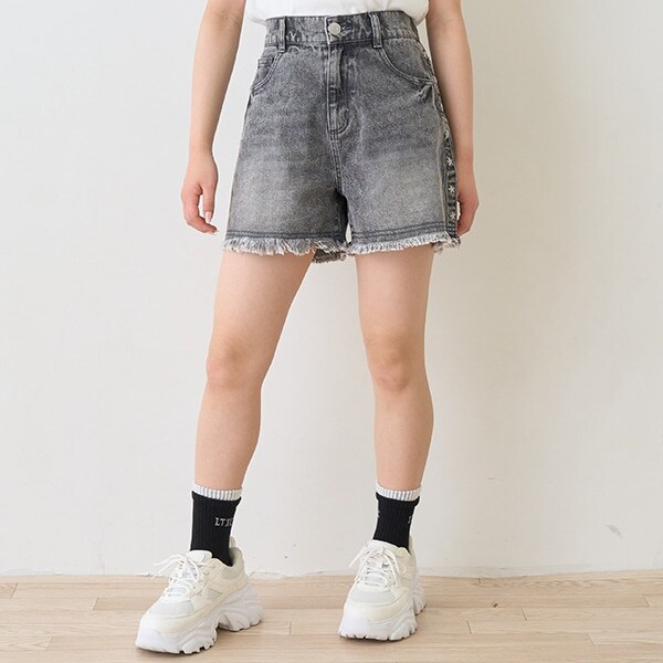 【LTXC】スタッズデニムショートパンツ