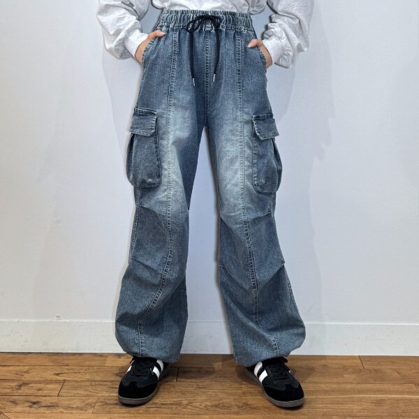 【LTXC】【速乾】【ストレッチ】デニムカーゴパンツ