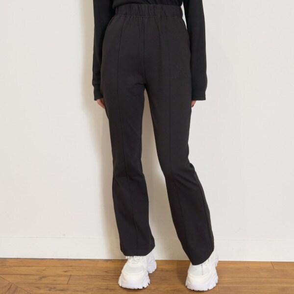 【LTXC】【ストレッチ】ラク盛れカットフレアパンツ