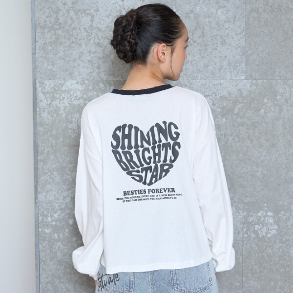【GOODPRICE】【LTXC】ハートバイカラー長袖Tシャツ