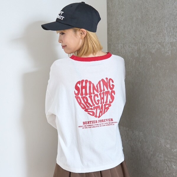 【GOODPRICE】【LTXC】ハートバイカラー長袖Tシャツ