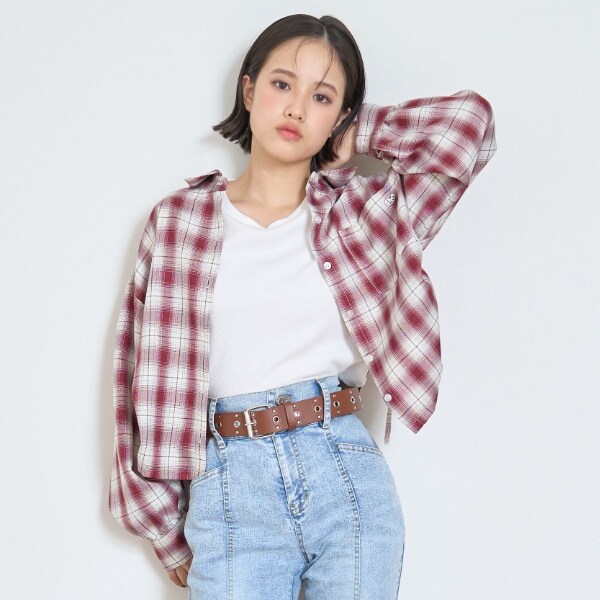 【LTXC】インナーつきチェックシャツ