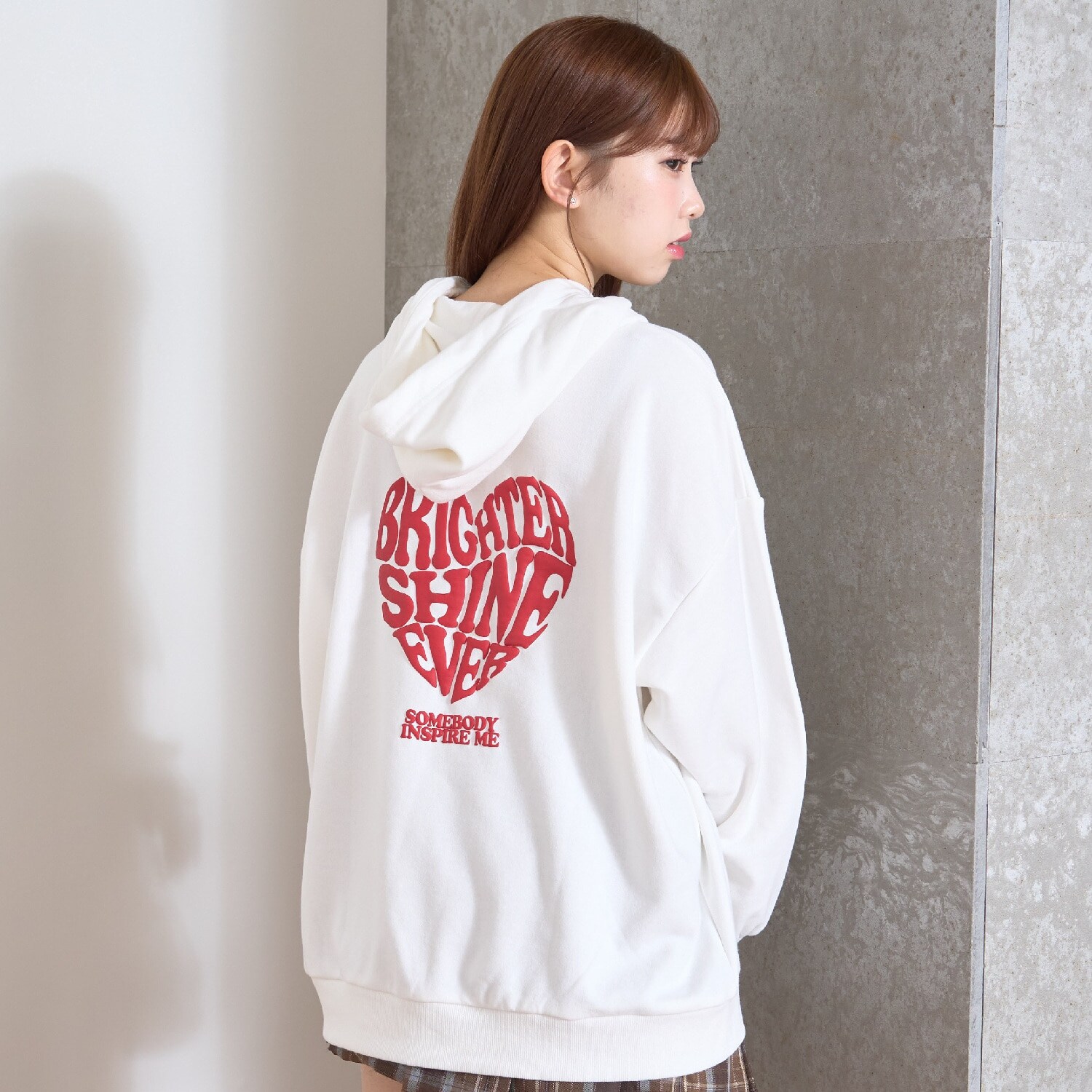 【秒かわトップス】【LTXC】プクプクハートルーズパーカー