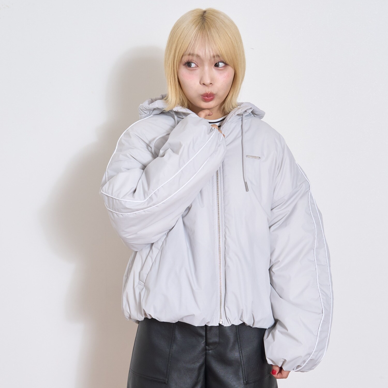 ライン裏キルトブルゾン