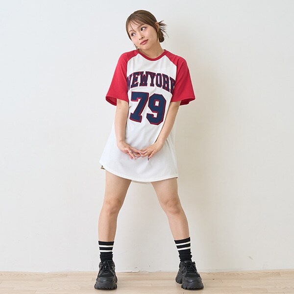 【LTXC】【GOODPRICE】【吸水速乾/さらさら】ラグランルーズワンピ