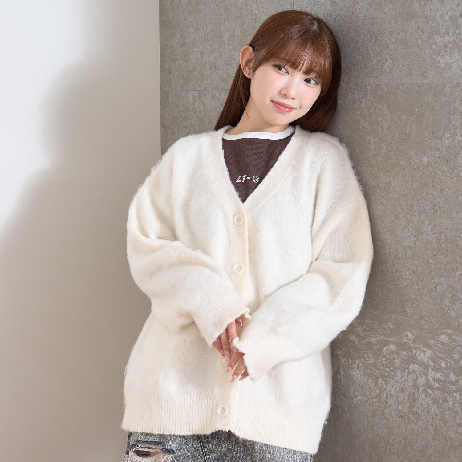 【LTXC】シャギーオーバーカーディガン