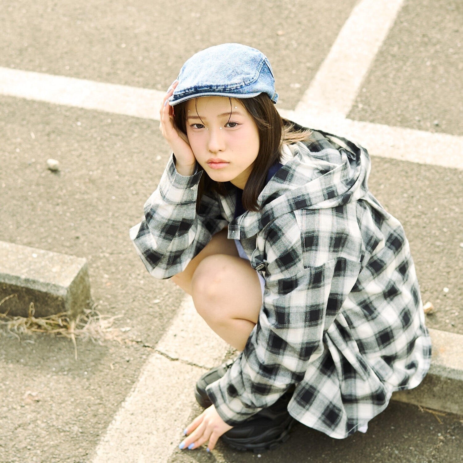 【LTXC】チェックシャツパーカー