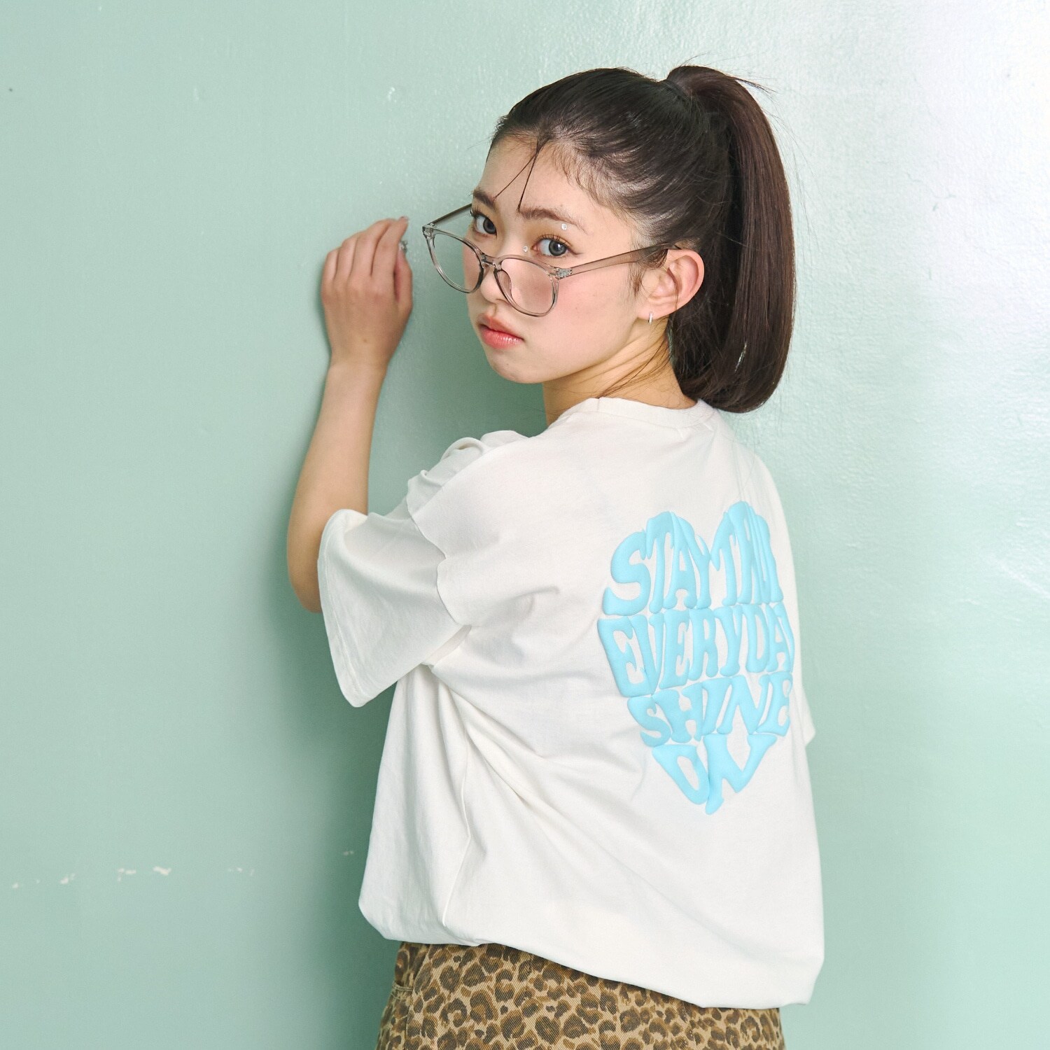 【秒かわトップス】【GOODPRICE】【LTXC/綿100%】発泡バックハートロゴ半袖T