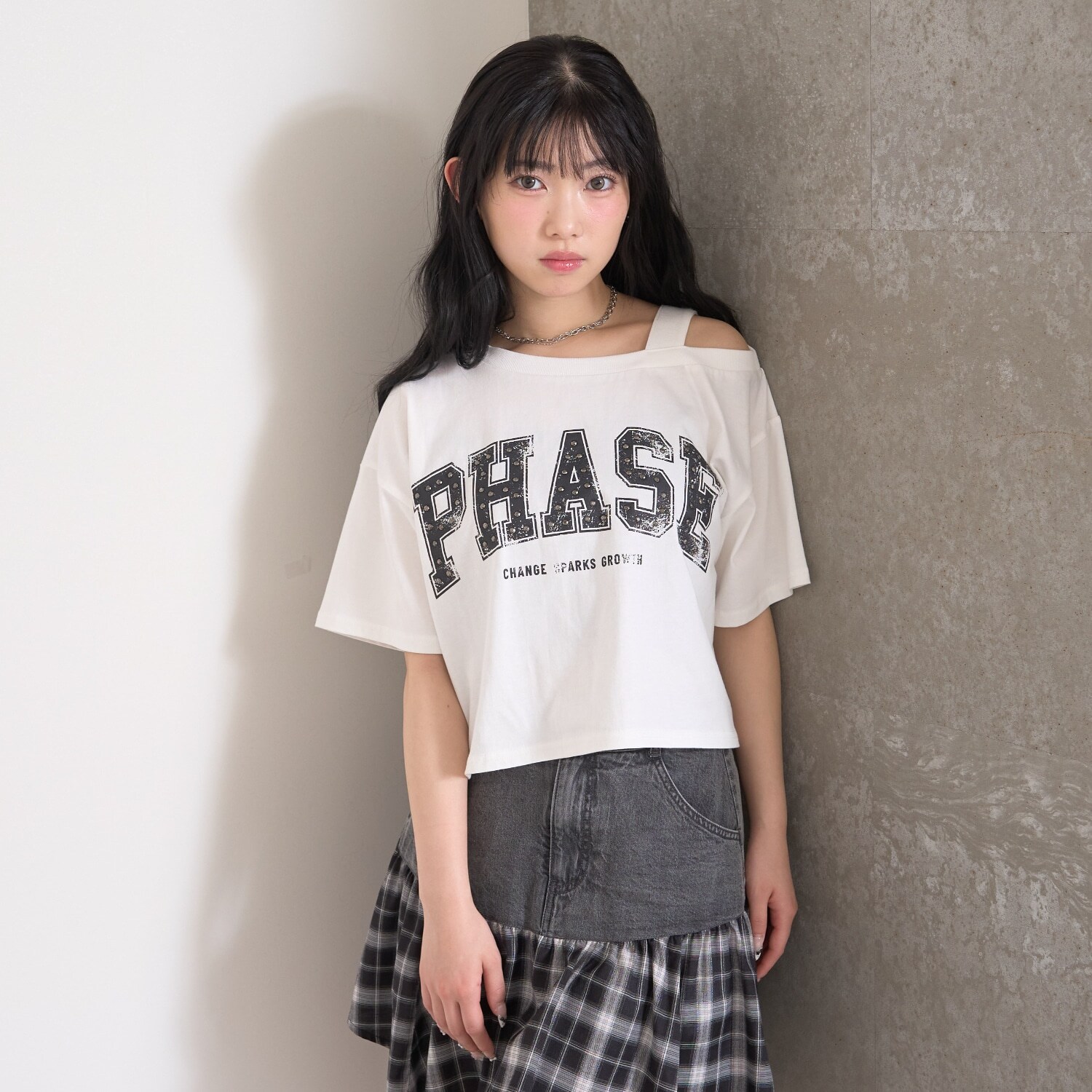 【LTXC/綿100％】ワンショルロゴ半T