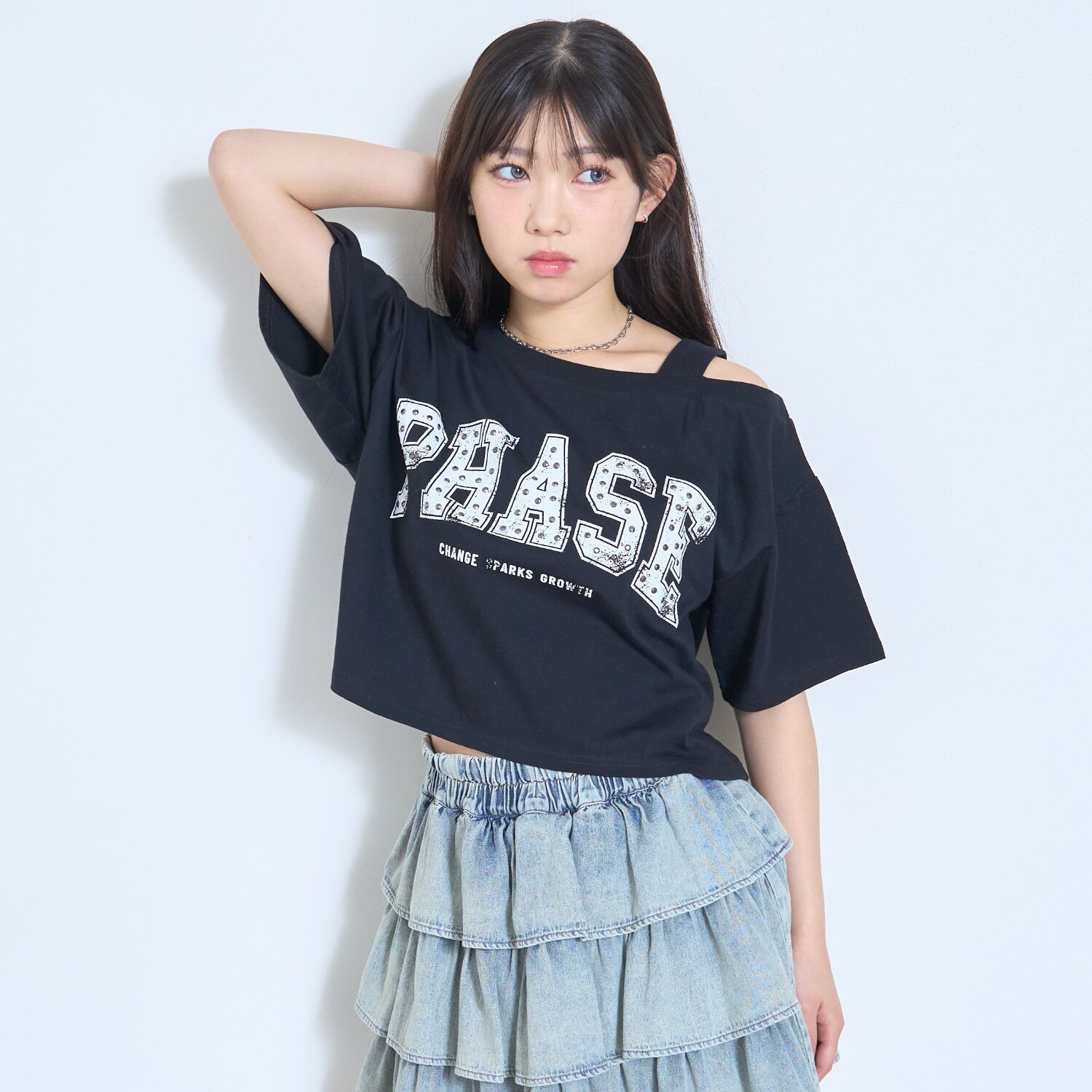 【LTXC/綿100％】ワンショルロゴ半T