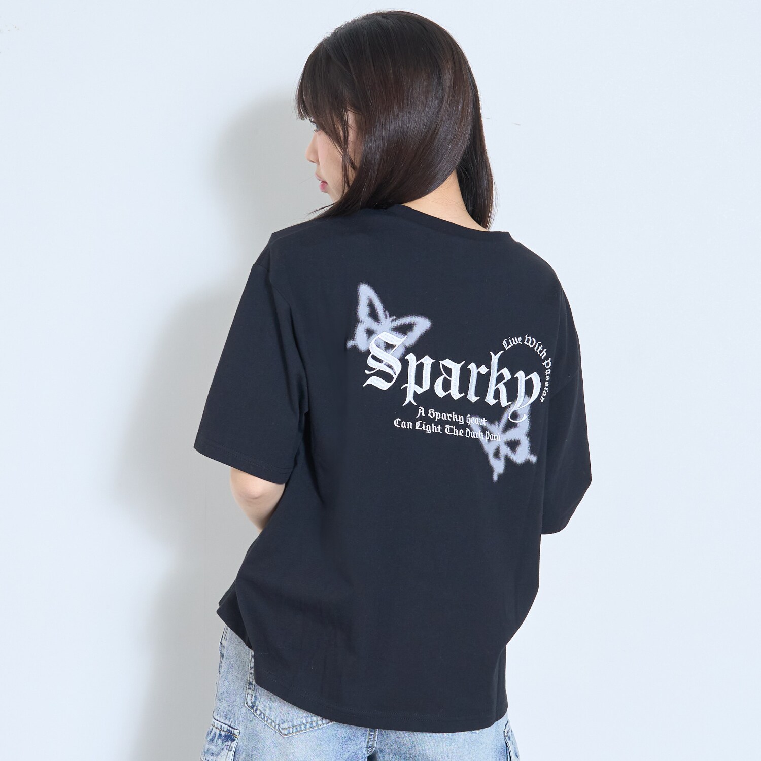 【LTXC/綿100%】5分袖グラフィック半袖T