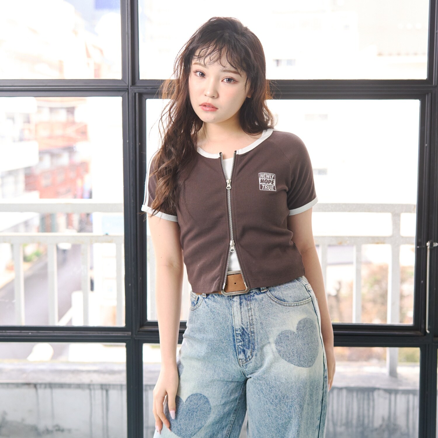 【LTXC/抗菌防臭】タンクつきラインジップ半袖