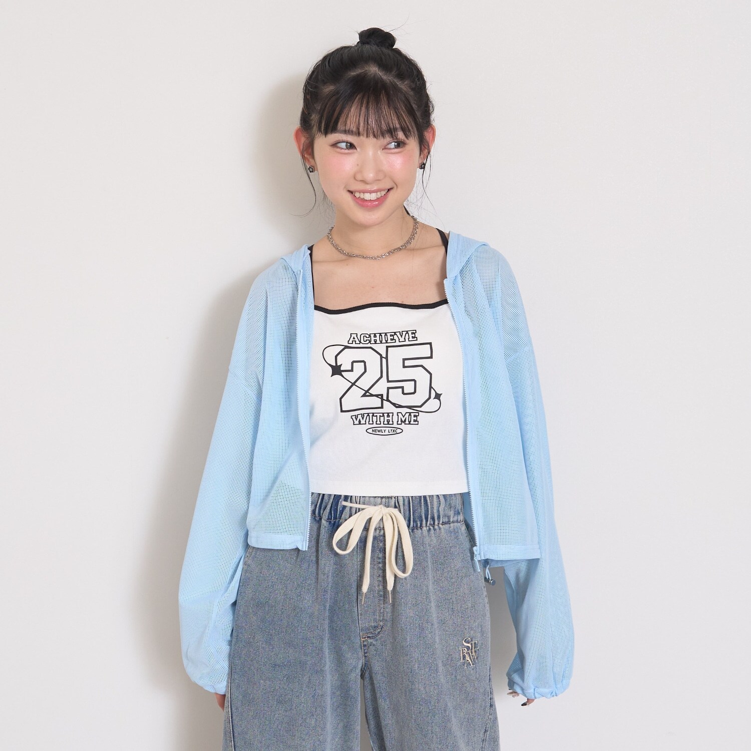 【LTXC/抗菌防臭】キャミつきメッシュパーカー