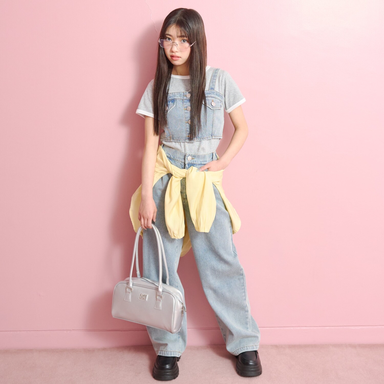 【LTXC】デニムパンツビスチェセットアップ