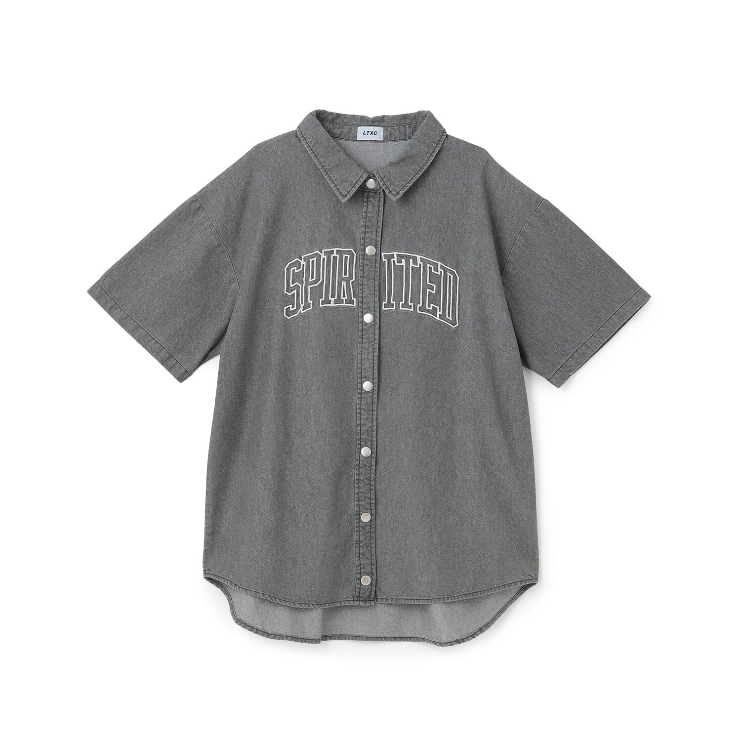 【LTXC/接触冷感】デニムルーズチュニックシャツワンピ