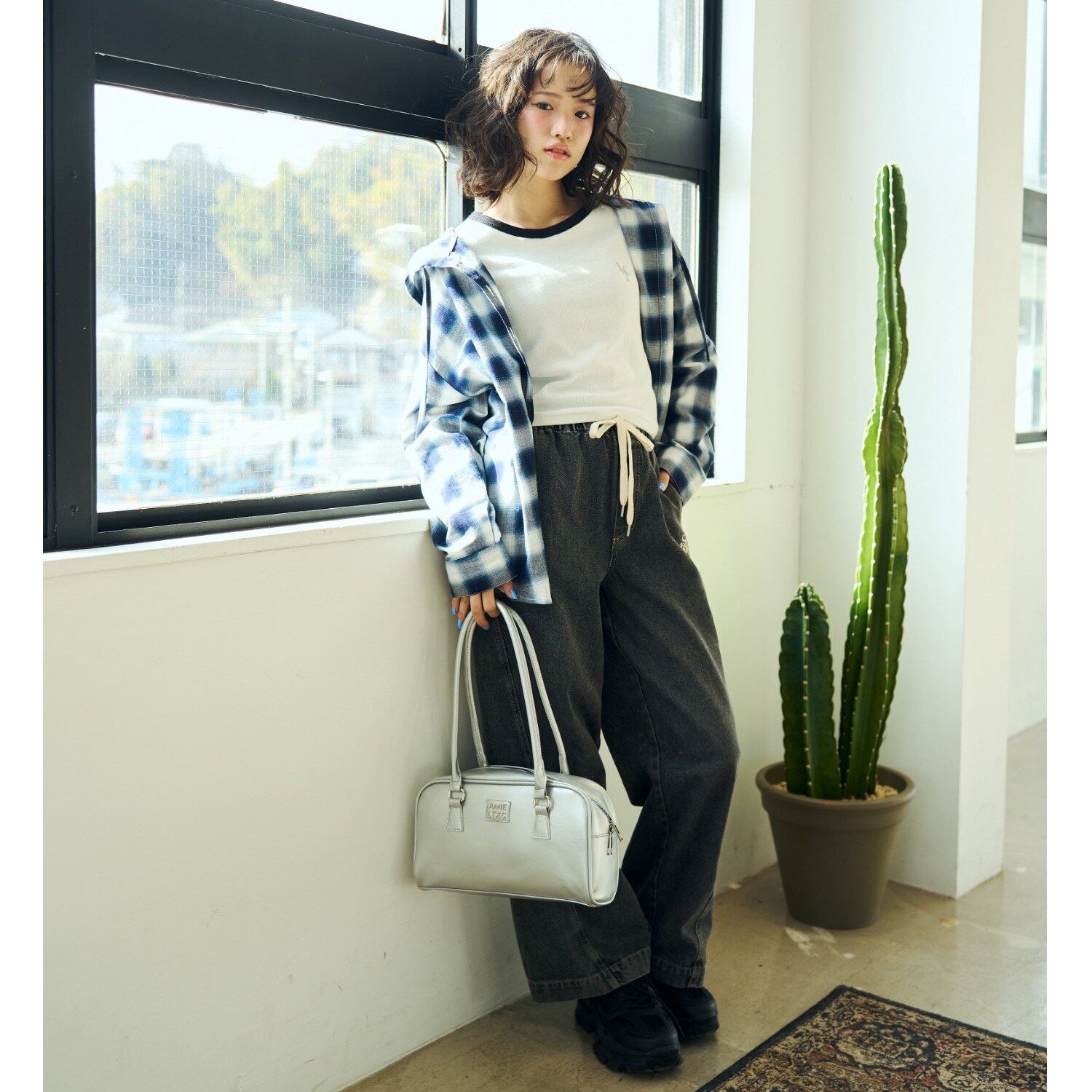 【LTXC】スクエアロングハンドルボストン