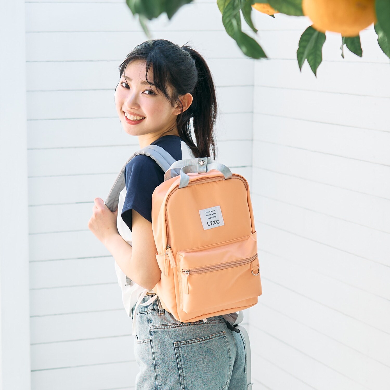 【LTXC】【容量7L】スクエアナイロンミニリュック