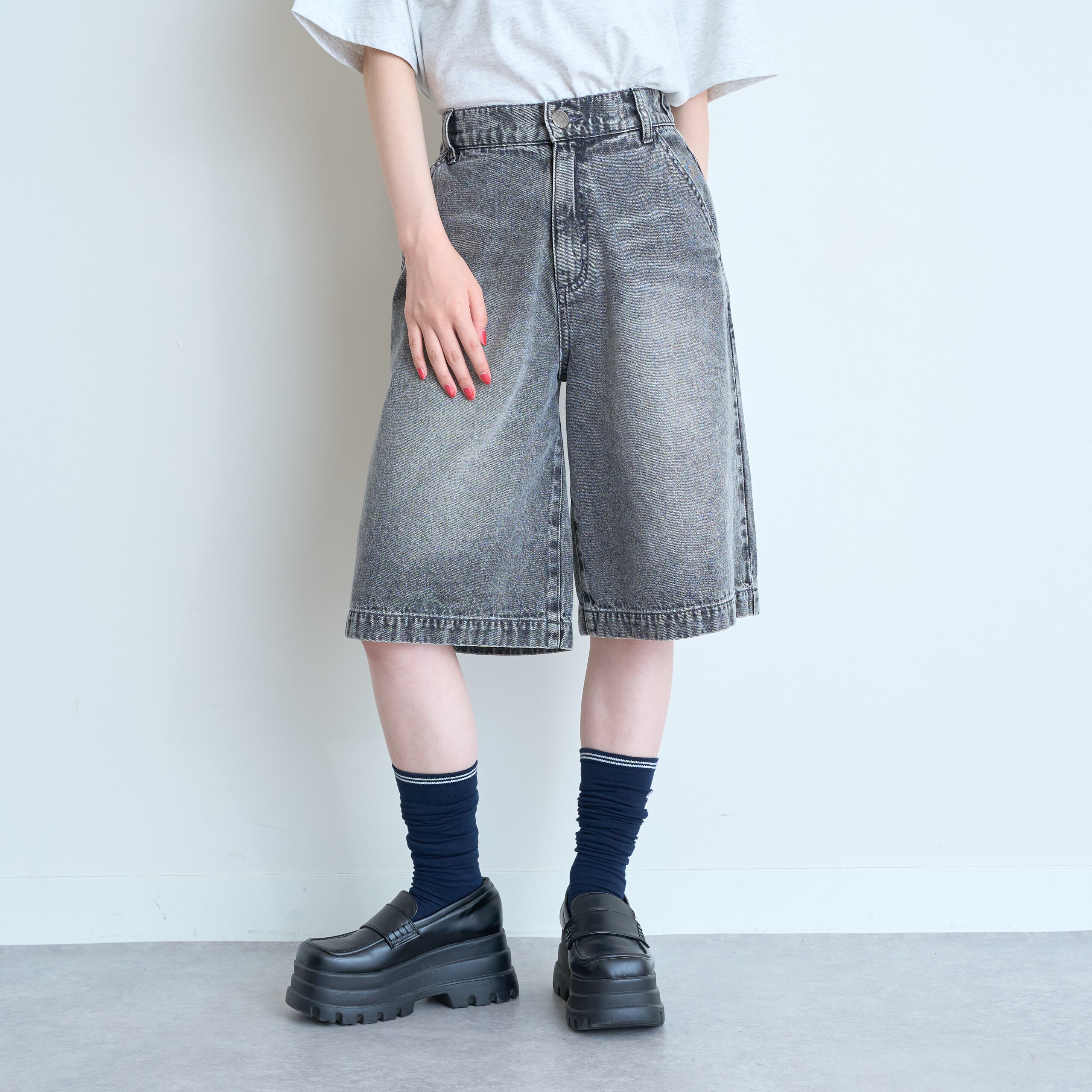 【LTXC】ハーフデニムパンツ