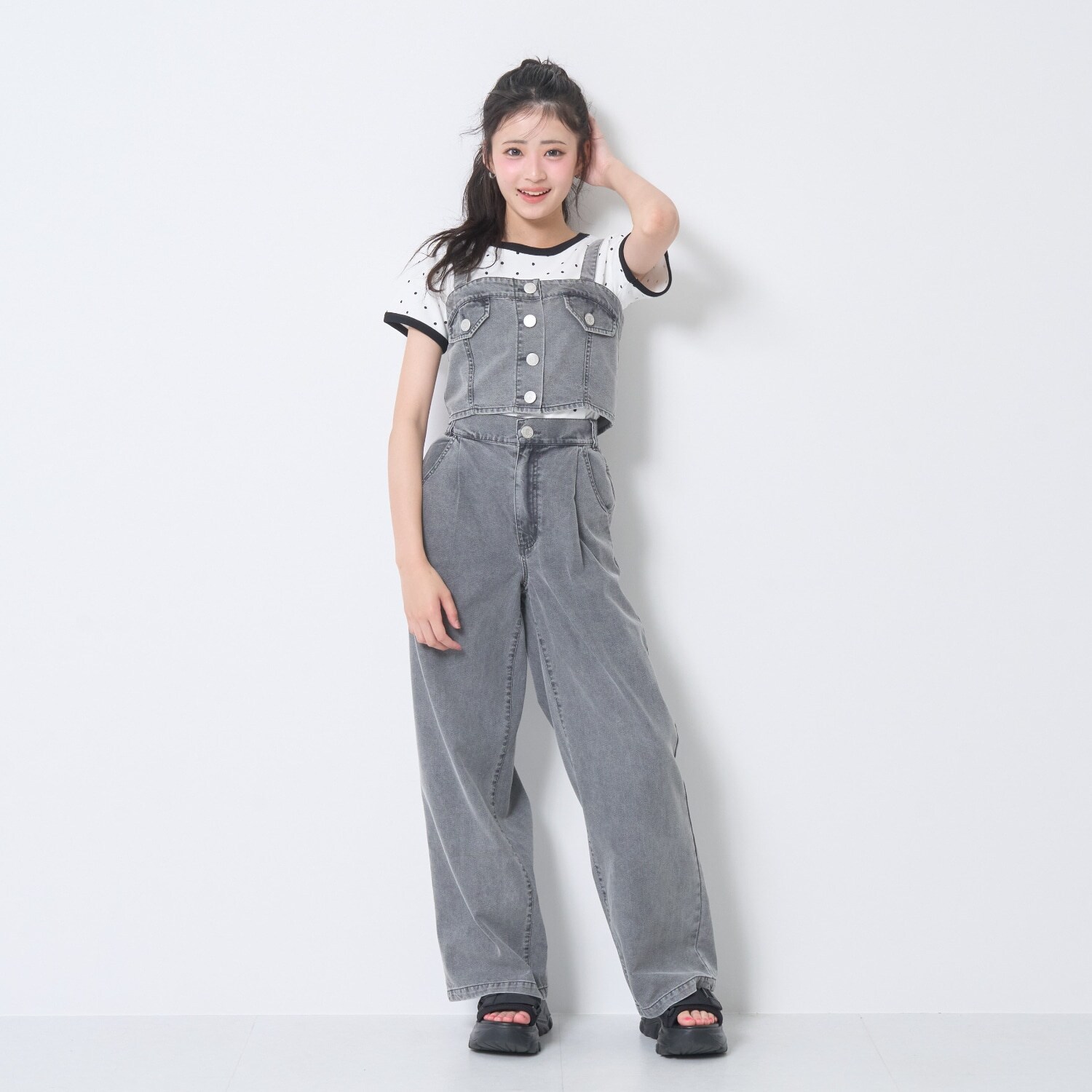 【LTXC/接触冷感】デニムパンツビスチェセット