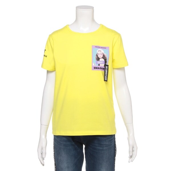 ロゴテープつき転写プリントTシャツ