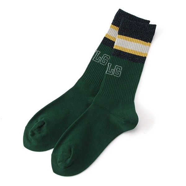 ラメラインリブハイソックス