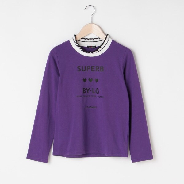 衿フリルロゴTシャツ