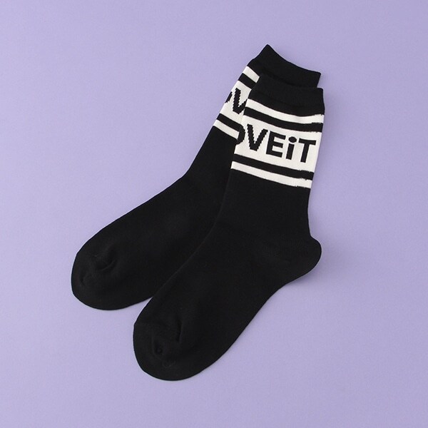 ロゴラインクルーソックス