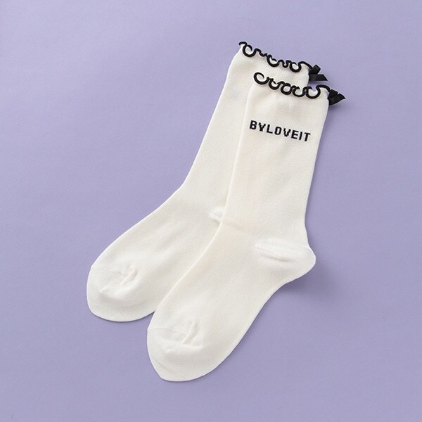 バックリボンメロウクルーソックス