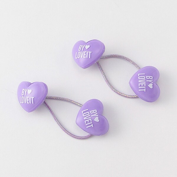 ぷっくりハートヘアポニー2個セット