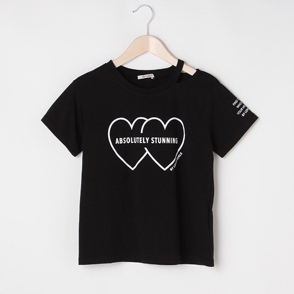 衿スリットダブルハートTシャツ 【PTPR】