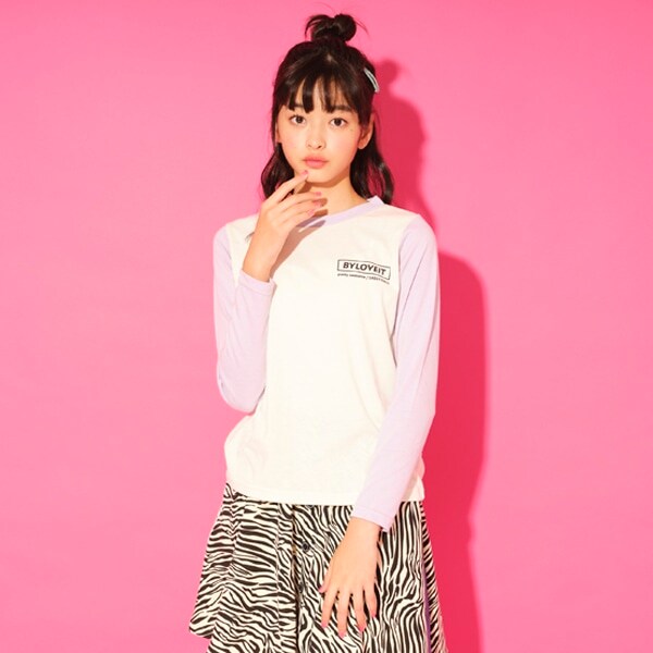 カレッジバックプリント長袖Tシャツ【PTPR】