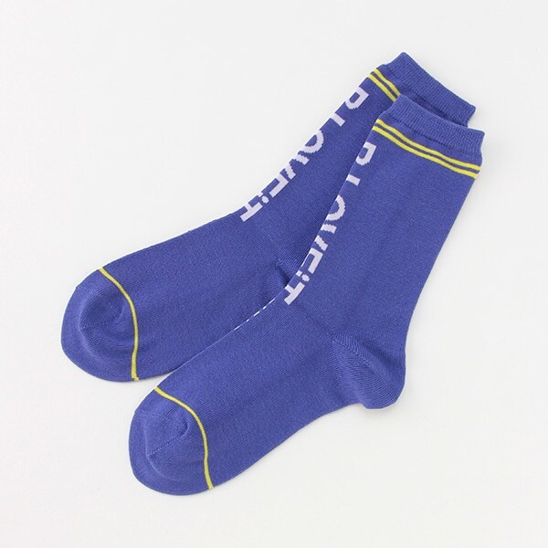 縦ロゴクルー丈ソックス【日本製】