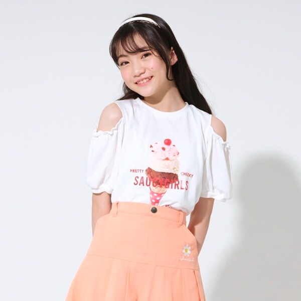 袖スリットアイス半袖Tシャツ