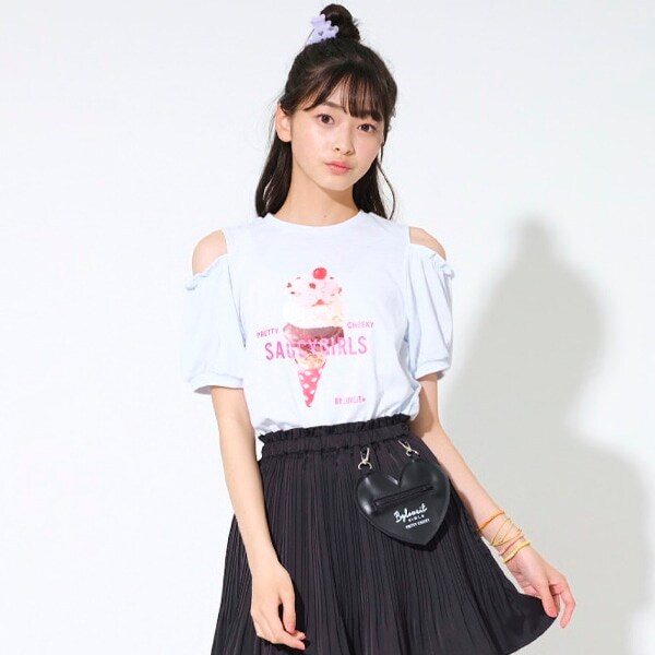 袖スリットアイス半袖Tシャツ