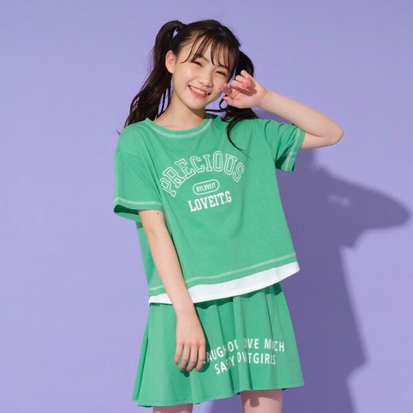 レイヤード風半袖Tシャツ