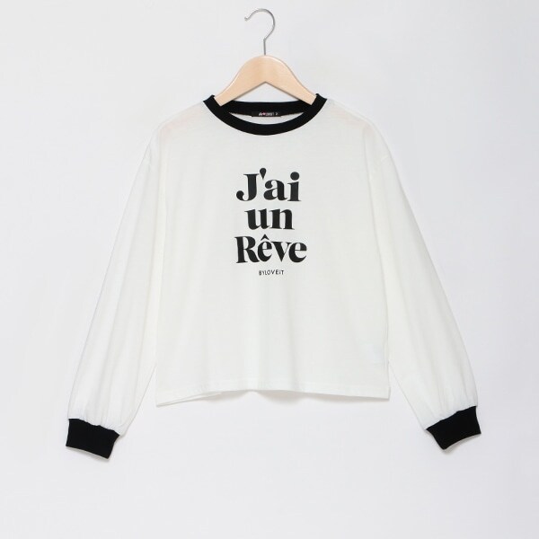 【WEB限定】リンガーテキスト長袖Tシャツ