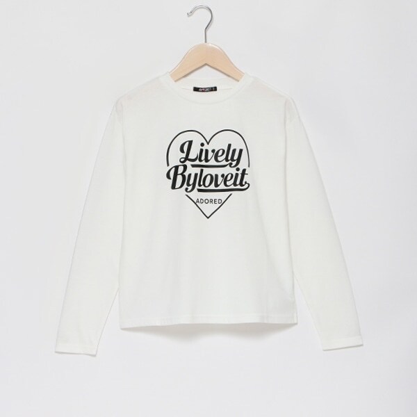 【WEB限定】ハートプリント長袖Tシャツ