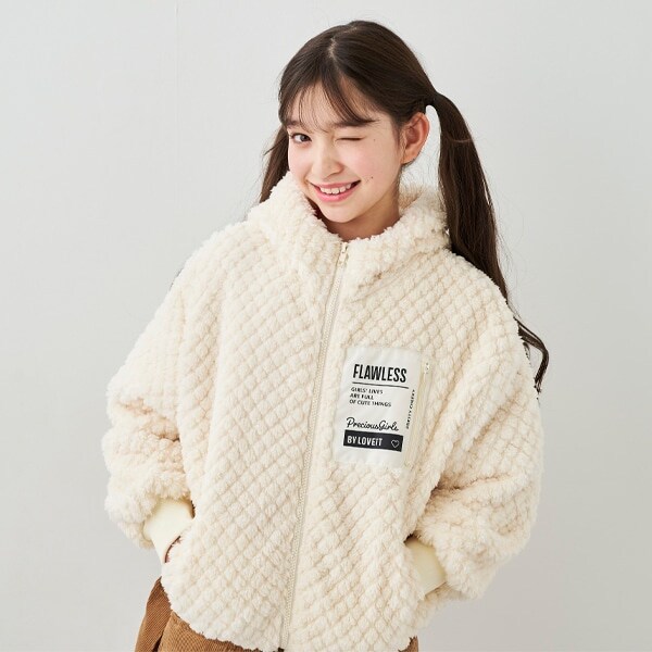 モコモコクマ耳ゆったりパーカー