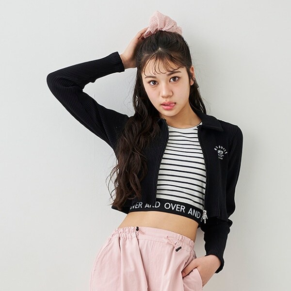 ダブルジップテレコカーディガン