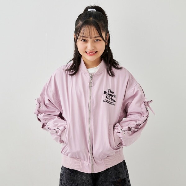 レースアップブルゾン