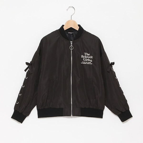 レースアップブルゾン